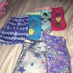 Lot of 9 Pairs Girls Shorts